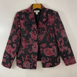 Appleseed ‘s   Women’s Floral Blazer Fully Lined Size: 6 P